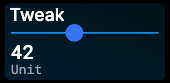 Integer slider card